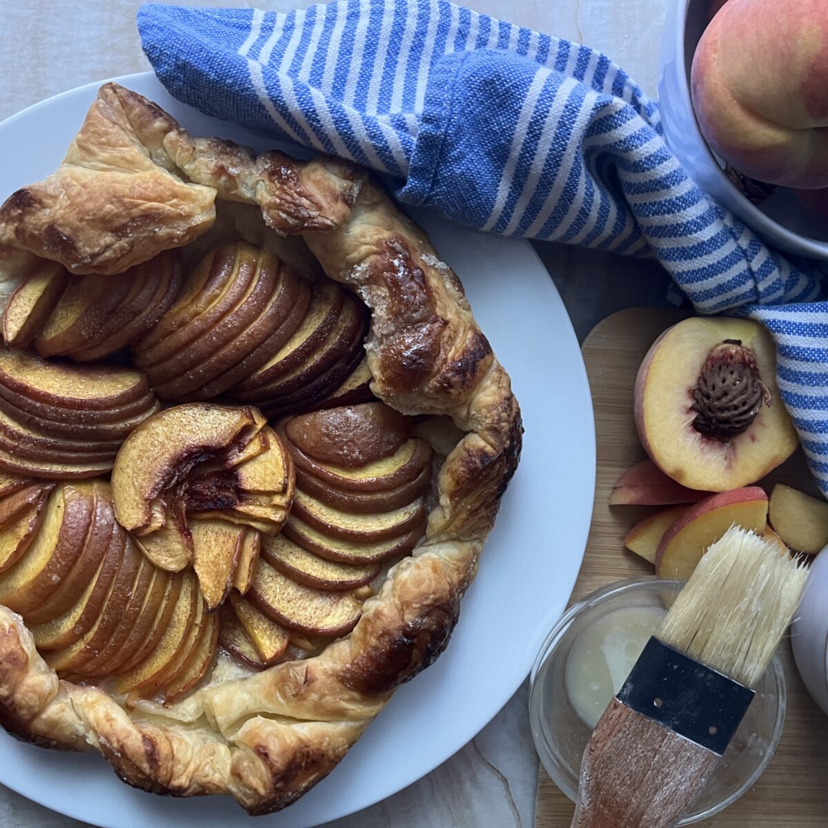 Peach Galette with Puff Pastry – How to Make a Galette - Cook with Erica